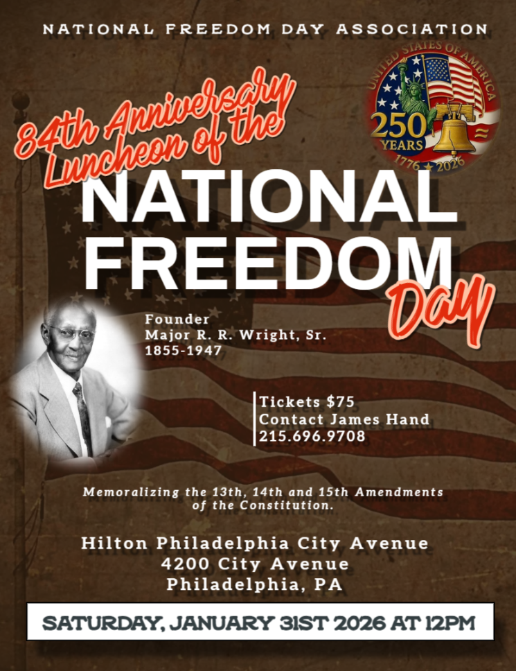 Promotional flyer for the National Freedom Day Luncheon.
